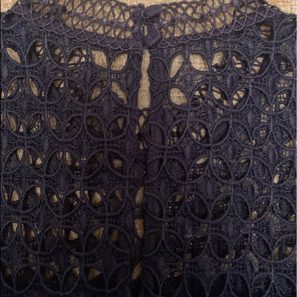 Express Navy Lace Blouse